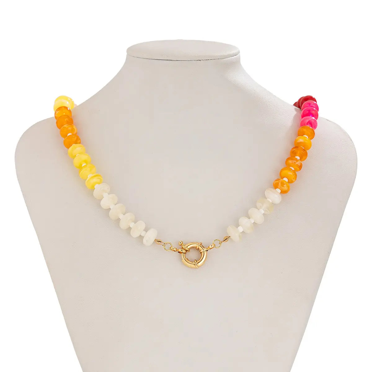 Cool Harmony - Rainbow Bead Necklace